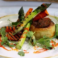 plate of green vegan food