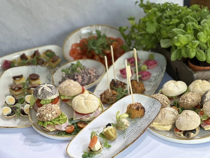 Finger buffet with filled rolls