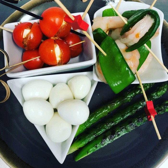 Gluten free selection of canapes
